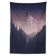 thumbnail image 3 of Ambesonne Northwoods Tablecloth Rectangular Table Cover, Foggy Mountain Range, 52"x70", Dark Purple Grey Mauve, 3 of 4