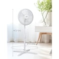 thumbnail image 7 of BLACK+DECKER 16-Inch Pedestal Fan, BFP16MXW, Oscillating Fan for Home and Office, Standing Fan with 3 Speed Settings, Height Adjustable with Adjustable Head Tilt, White, 7 of 7