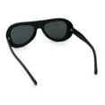 thumbnail image 7 of Retro Dimensional Metal Socket Rim Tear Drop Shape Racer Plastic Sunglasses Matte Black Gold - Black, 7 of 7