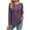 Purple, variant on Fnooota Blouses for Women, 2025 Long Sleeve Casual Crew Neck Tunic Tops Beige Size L