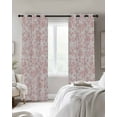 thumbnail image 3 of Farmhouse Pink Blackout Curtains 54 Inches Long for Bedroom, Vintage Flower Leaf Botanical Plant Thermal Insulated Room Darkening Black Out Window Curtain Panels Grommet Drapes for Living Room, 3 of 8