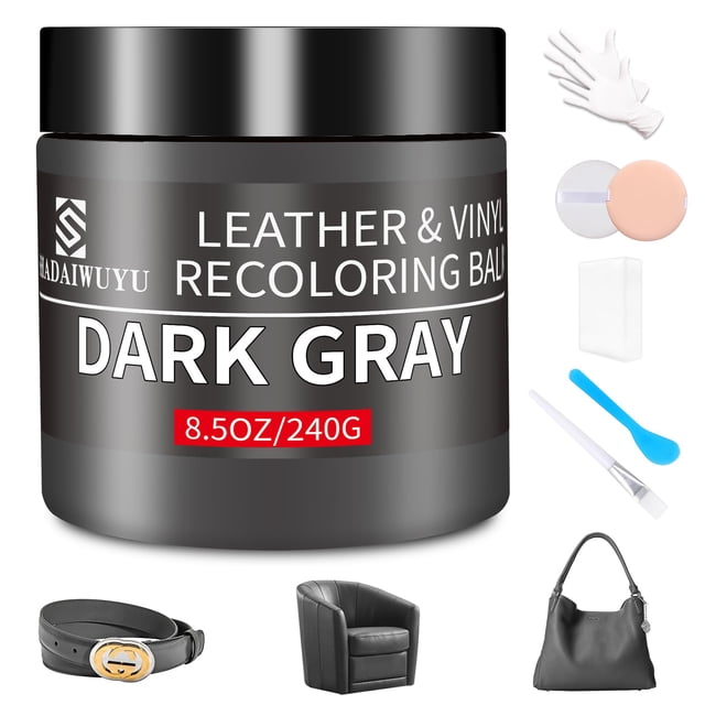 Kit de reparación de bálsamo para piel SHADAIWUYU, gris oscuro, 250 ml