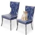 thumbnail image 4 of 2Pcs Plastic Dining Chair Covers Clear Dining Chair Protector Waterproof Chair Seat Cover Dustproof Clear Dining Chair Slipcover PVC Seat Chair Protector for Home Kitchen Bedroom, 4 of 11