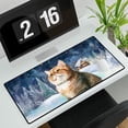 thumbnail image 3 of Hello Winter Exotic Shorthair Welcome Snowy Night Watercolor Vintage Desk Mat Full Keyboard Mouse Pad Cat Lover Kitten Owner Gifts Large Mousepad - 01011, 3 of 5