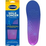 Dr. Scholl's Walk Longer Insoles, Comfortable Plush Foam Inserts Women Shoe Sizes 6-10, 1 Pair