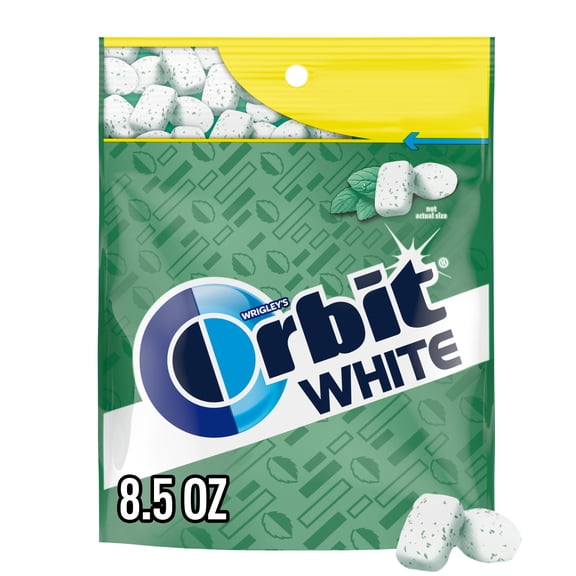 Orbit White Sweet Mint Sugar Free Chewing Gum - 120 Ct Resealable Bag (120 Pieces)