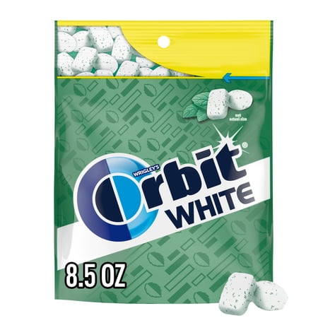 Orbit White Sweet Mint Sugar Free Chewing Gum - 120 Ct Resealable Bag (120 Pieces)
