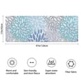thumbnail image 3 of Blue Floral Leaf Pattern Bathroom Rugs Mat,Non Slip Microfiber Bathroom Rug,Rubber Backing,Soft Bathroom Mats for Bathroom Floor,Tub and Shower,47x17in(120x43cm), 3 of 5