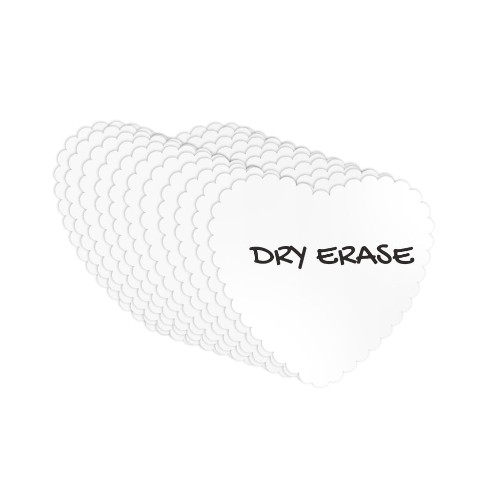 White Dry Erase Chalkboard Shelf Label Perfect for Kitchen or Office. (2