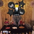 thumbnail image 4 of PMU Gradburst Balloon Weight Centerpiece 15 Inch with Die-Cut Metallic Black Grad Caps Pkg/12, 4 of 6