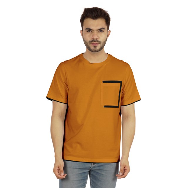 Inkmeso Men's Round Neck T-Shirts Casual Basic Shirts Short Sleeve Patch Pocket Tee