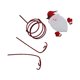 thumbnail image 5 of Kearding Construcción robusta de los tenedores del vidrio de la botella de vino de la Navidad del metal con los regalos del tema de la Navidad Almacenamiento y organización del hogar sombrero rojo, 5 of 6