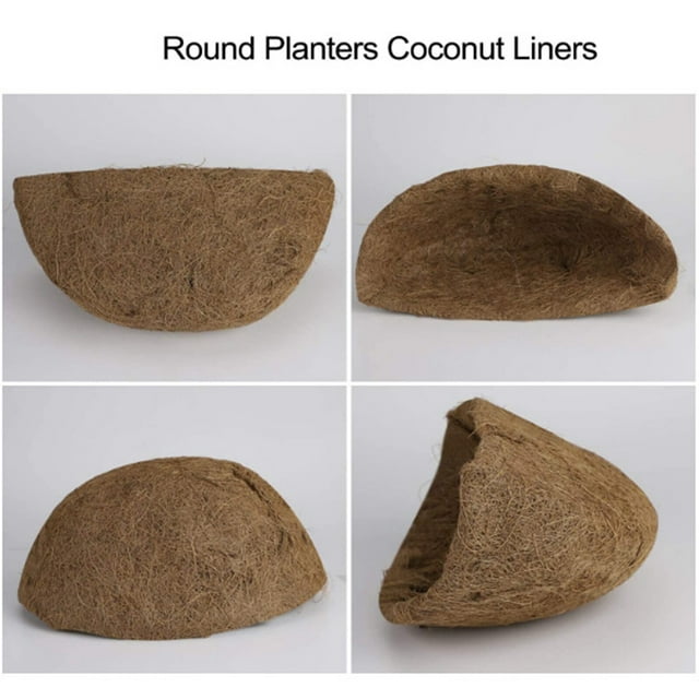 ziyahi Hanging Basket Non-woven Coco Liner Planter Inserts Planting Flowers 45cm