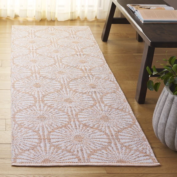 Safavieh Montauk Garland Geometric Runner Rug, Orange/Ivory, 2'3" x 7'