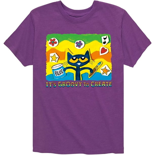 Pete The Cat Groovy to Create Toddler and Youth Short Sleeve