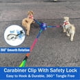 thumbnail image 2 of Double Dog Leash,Dual Dog Leash 360° Swivel No Tangle Two Dog Leash for Walking Two Dogs, Double Dog Leash for Medium & Small Dogs Detachable Design for Effortless Walks and Control, 2 of 8