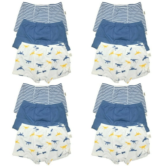 12 Packs Toddler Little Boys Kids Underwear Athletic Breathable Cotton Boxer Briefs Size 4T 5T 6T 7T 8T