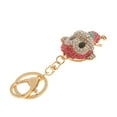 thumbnail image 4 of Monkey Rhinestone Crystal Keychain Gift Key Charm Pendant Key Chain Pink, 4 of 7