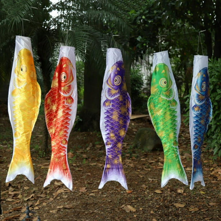 Farfi 55cm Japanese Nobori Koinobori Carp Streamer Windsock Fish Flag Kite  Home Decor