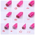 thumbnail image 4 of Plastic Nail Art Stamp Pen Set Nail Art Tool with Different Patterns with Silicone Handle Medium Violet Red 100x10mm 10pcs/set, 4 of 7