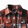 thumbnail image 5 of YIWULA Toddler Long Sleeve Plaid Jacket Baby Boys Girls Button Down Flannel Thick Shirt Fall Winter Coat for Kid(3-6 Months,Brick Red), 5 of 5