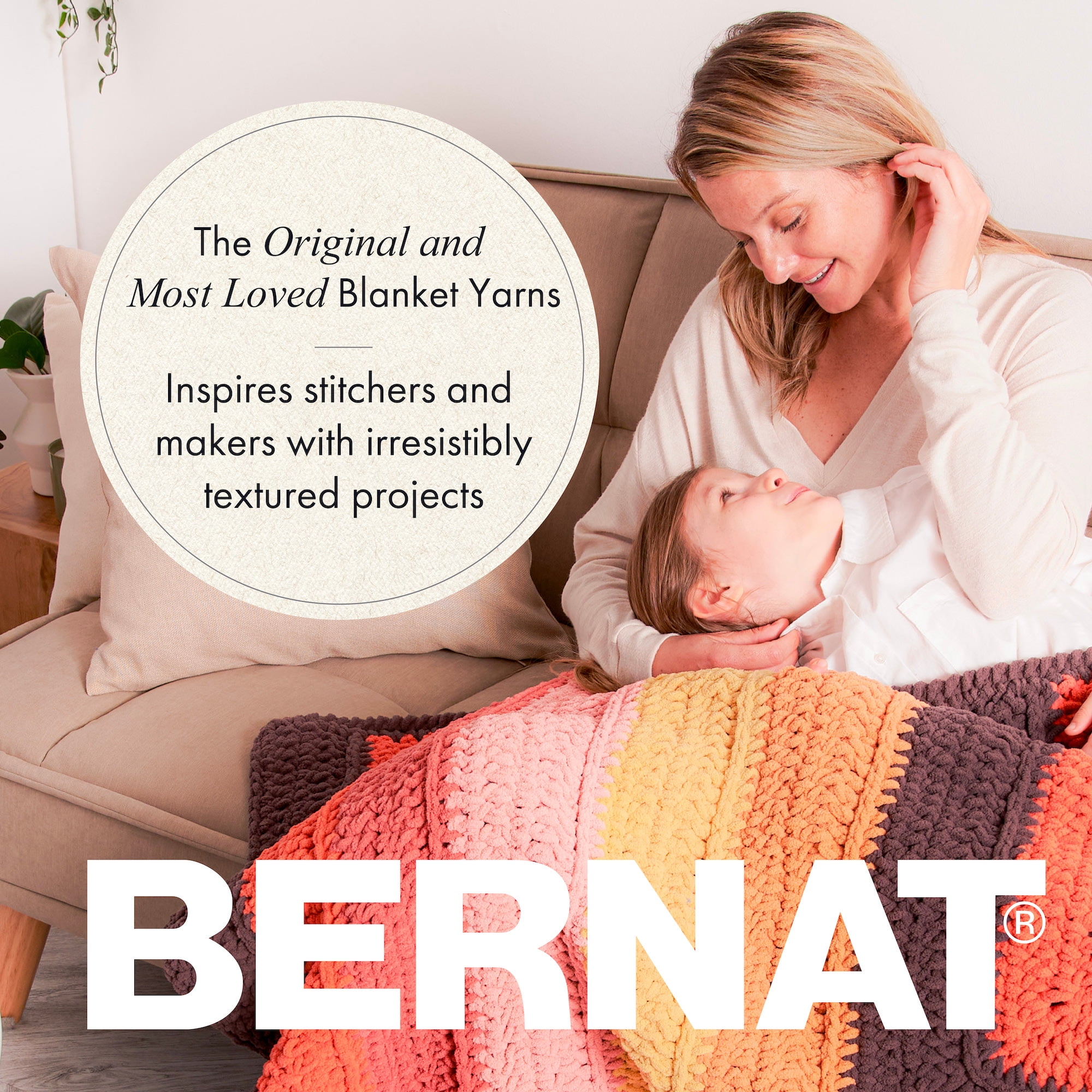 Bernat® Baby Blanket™ #6 Super Bulky Polyester Yarn, Funny Prints  10.5oz/300g, 220 Yards