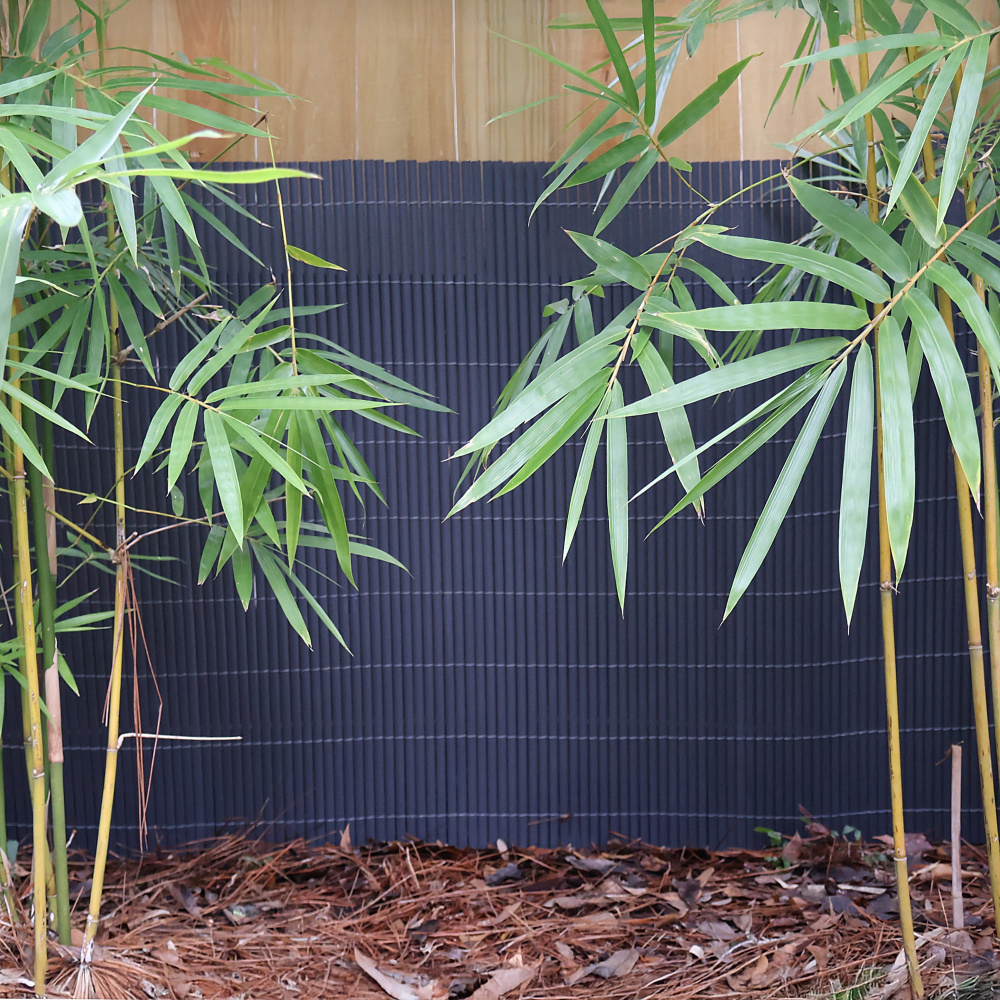 Screenguard Gray Plastic Faux Bamboo Privacy Fence 24in H x 10ft L