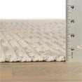 thumbnail image 6 of Textured Diamond Grey/Ivory Handwoven Cotton Rug, 6' x 9', 6 of 6