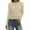 Beige, variant on Stylish Knitted Cardigan for Women with Fringe Soft Round Neck and Ribbed Design Lightweight Outerwear for Layering White