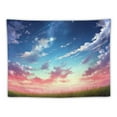 thumbnail image 5 of COMIO Anime Sky Tapestry, Starry Star Scenery Tapestries, Sunset Cloud Pink and Blue Tapestry for Bedroom Living Room 40x30 Inch, 5 of 7