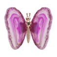 thumbnail image 1 of Figuras decorativas de mariposas de ágata natural, artesanías, estatuas, adornos para oficina, dormitorio, escritorio, jardín o interiores. Rosado, 1 of 7