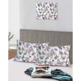thumbnail image 4 of Colorful Butterflies Queen Pillow Cases Set of 2 - Microfiber Bed Throw Pillow Covers, Spring Modern Abstract Gradient Animals Decorative Lumbar Pillow Cover with Envelope Closure for Sofa 20"x30", 4 of 6