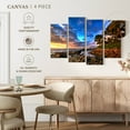 thumbnail image 4 of Elephant Stock Sunset In Secret Beach Wall Art - Horizontal Multi Panel Canvas - Hallway Wall Decor - Beach Multi Panel - Green And Yellow Decor - 36" x 22", 4 of 4