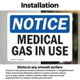 thumbnail image 3 of (2 Pack) Medical Gas In Use OSHA Notice Sign 14 Inch X 10 Inch Vinyl Label Decal Sticker Weather Resistant, UV Protected for Workplace, Business, and Construction Site, Made in the USA, 3 of 7