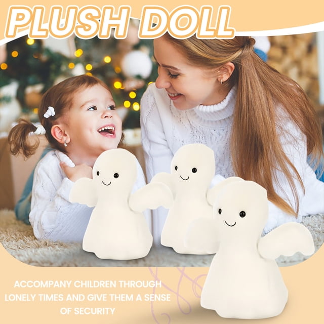 NAOJIE Boo Ghost Stuffed Animal - Pocket-Sized Play - Collectable Fun - Ideal Halloween Gift - White 6 Inches