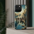 thumbnail image 3 of DistinctInk Hybrid (Acrylic / TPU) Clear Slim Fit Case for Apple iPhone 15 PLUS (6.7" Screen) - "Matthew 11:28 - Find Rest: A Call for Weary Souls", 3 of 8
