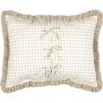 thumbnail image 6 of VHC Brands Grace Patchwork Cotton Burlap Farmhouse Bedding Hand Quilted Standard Sham, Creme White, 6 of 6