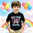 thumbnail image 3 of TGPMGRZ Boys Shirts Clothes for School Wear Cartoon Baseball Printed Short Sleeve T Shirt #A11 Black 6-7 Years, 3 of 4