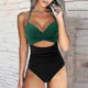 thumbnail image 4 of Push Up One Piece Swimsuit Women 2023 Cut Out Swimwear Female High Waist Beachwear Xl Halter Monokini Women Swimsuit One Piece, 4 of 5