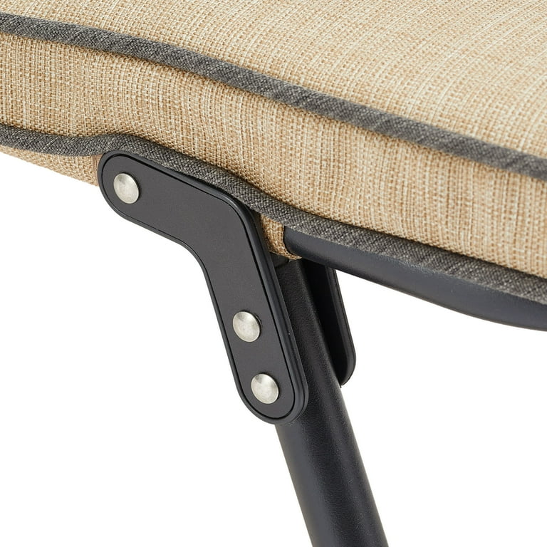 Mainstays Sand Dune Foldable Steel Outdoor Chaise Lounge Beige