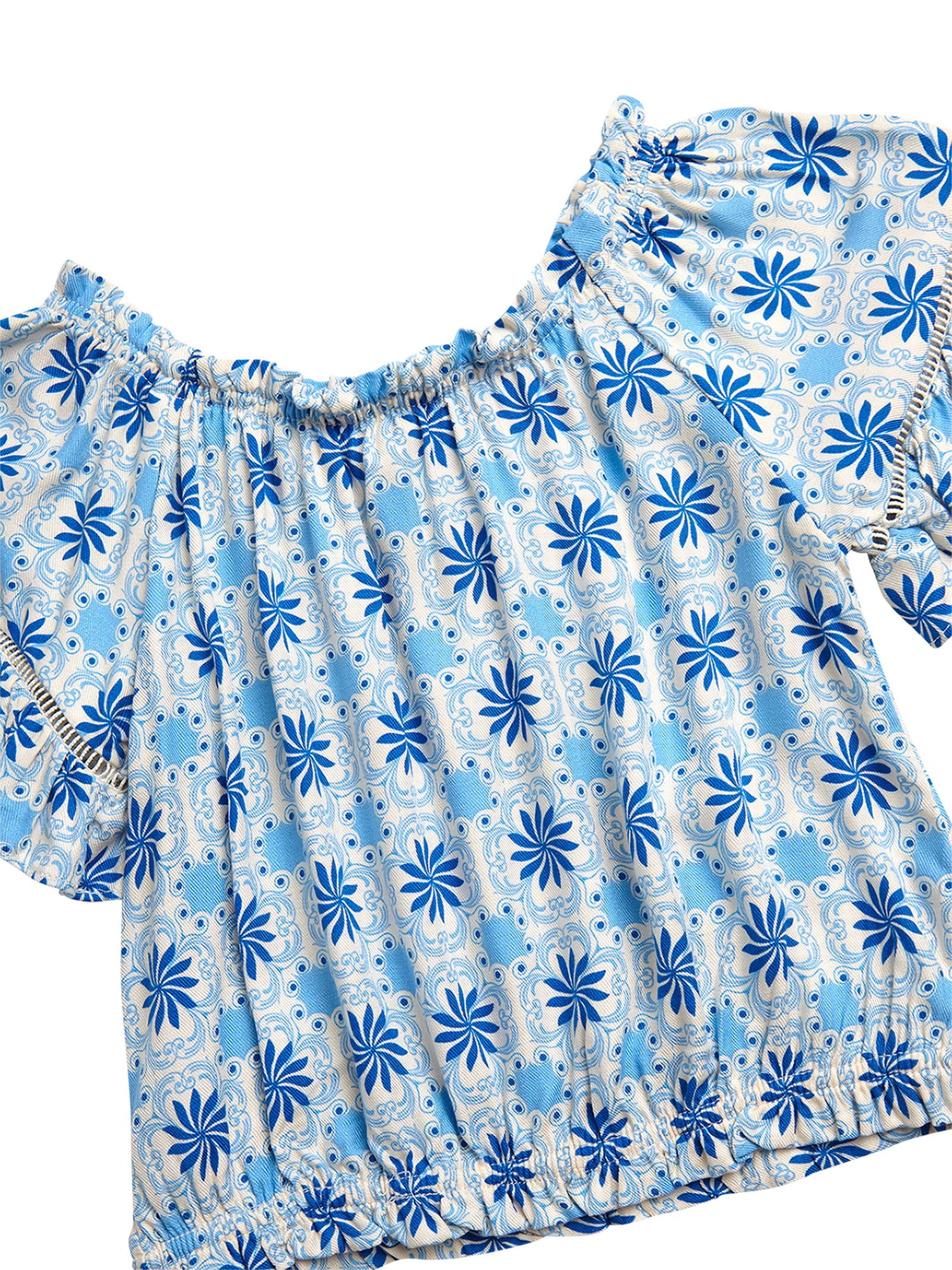 Jessica Simpson Girls' Off The Shoulder Blouse with Ruffle Sleeves, Sizes 4-16