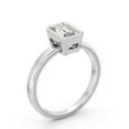 thumbnail image 2 of Spot Jewel 14K White Gold Plated Solitaire Ring – 1.8 Ct Emerald Cut Lab Created Diamond Engagement Ring – Timeless Bezel Design for Women – A Romantic Wedding Gift for Her, 2 of 4