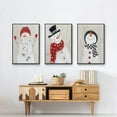 thumbnail image 6 of Snowman - Framed Premium Gallery Wrapped Canvas L Frame 3 Piece Set - Ready to Hang, 6 of 9