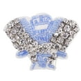 thumbnail image 2 of Abbracc Shell Design Beaded Rhinestone Patches Sew On Badge Bag Appliques DIY Sewing Craft Blue, 2 of 8