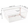 thumbnail image 2 of YBM Home Plastic Storage Basket Bin and Drawer Organizer, 11.5” x 8” White (12-Pack), 2 of 7