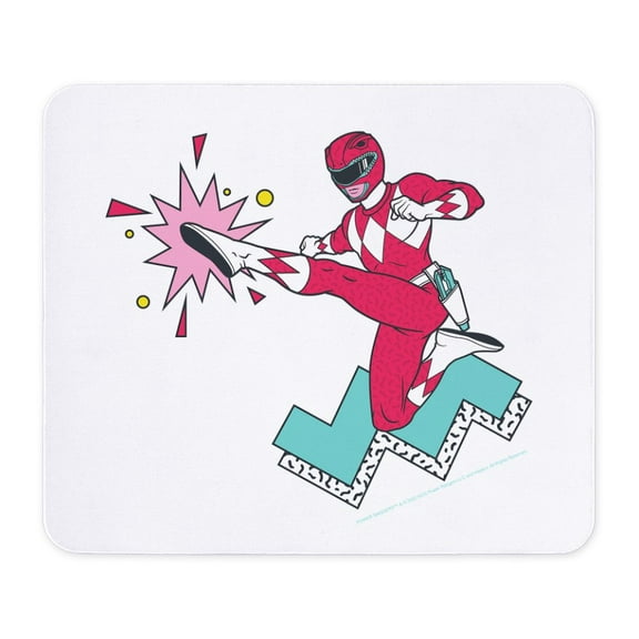 CafePress - Power Rangers Red Ranger Kicking - Non-slip Rubber Mousepad, Gaming Mouse Pad