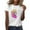White#8, variant on Tnhcen Women's Summer Personalized Floral Print Cotton T-Shirt - Loose Fit Breathable Basics Plus Size S-2XL Casual Summer Tops