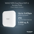 thumbnail image 2 of NETGEAR - AX3600 WiFi 6 PoE Access Point with Power Adapter, up to 3.6Gbps (WAX218PA), 2 of 6