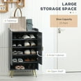 thumbnail image 4 of HOMCOM Armoire à Chaussures Étroite pour Entrée Armoire de Rangement pour Chaussures avec Rangement, 4 of 10