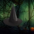 thumbnail image 3 of Xihbxyly Sombrero de Bruja de Halloween, Decoración Colgante Negra, Tela Suave con Buena Transmitancia, Perfecto para Jardín o Rama de Árbol, Ambiente Espeluznante para Fiesta de Halloween, Incluye C, 3 of 7